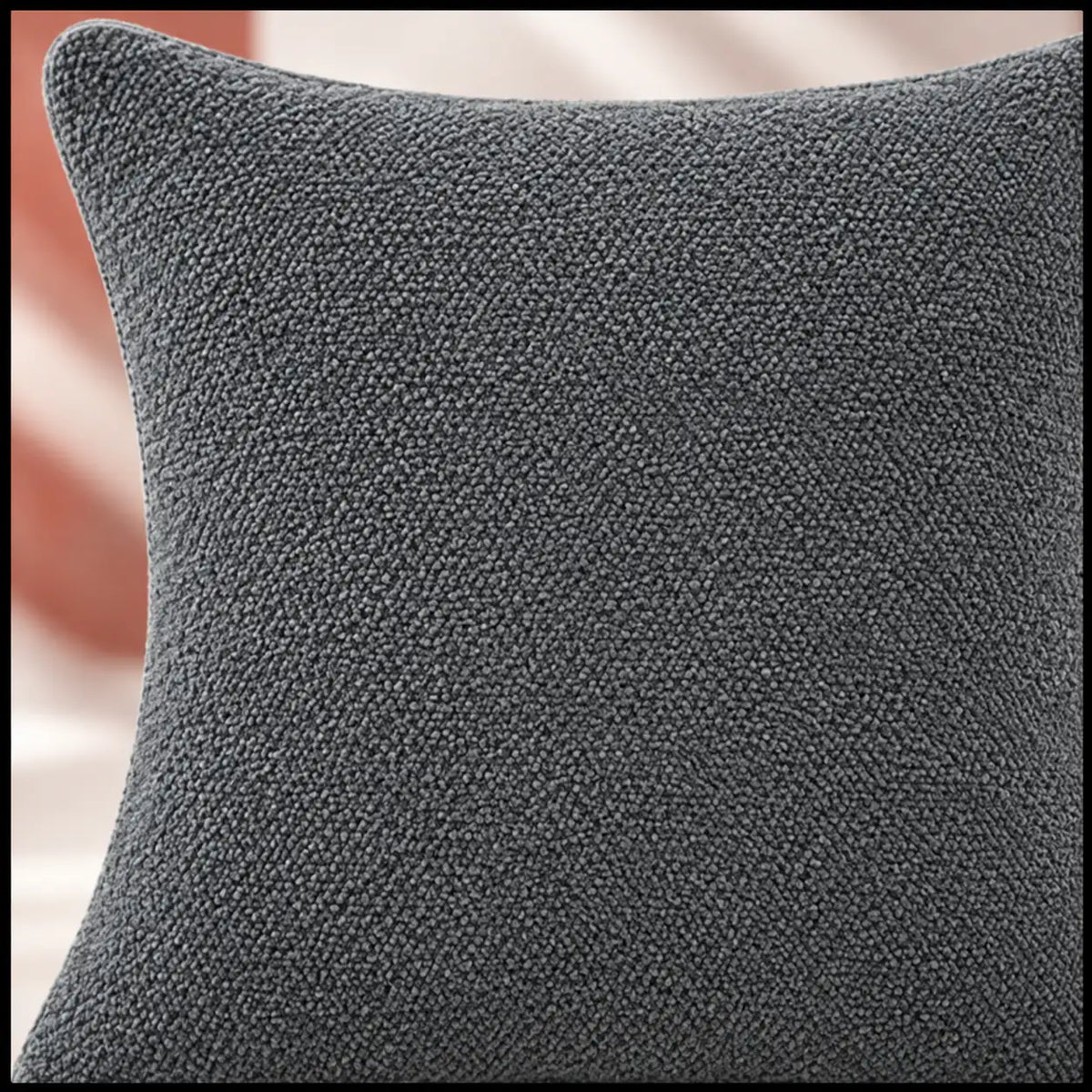 Luxe Boucle Charcoal Cushion Cover
