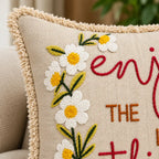 Little Joy Embroidered Cushion Cover