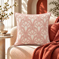 Blush Vine Embroidered Cushion Cover
