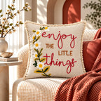 Little Joy Embroidered Cushion Cover
