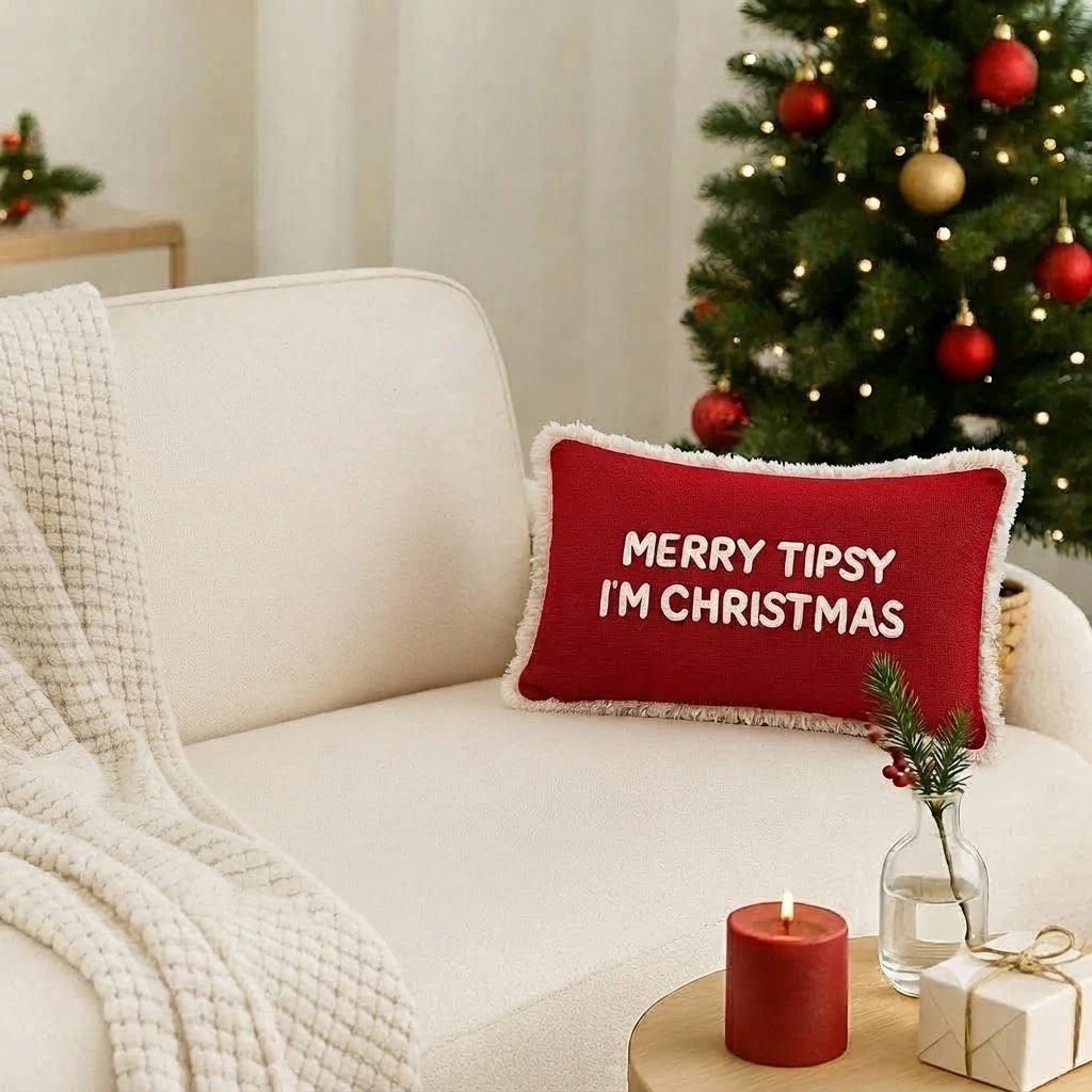Merry Mistletoe Lumbar Cover