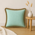 Sky Mist Jute Lace - Premium Cushion Cover