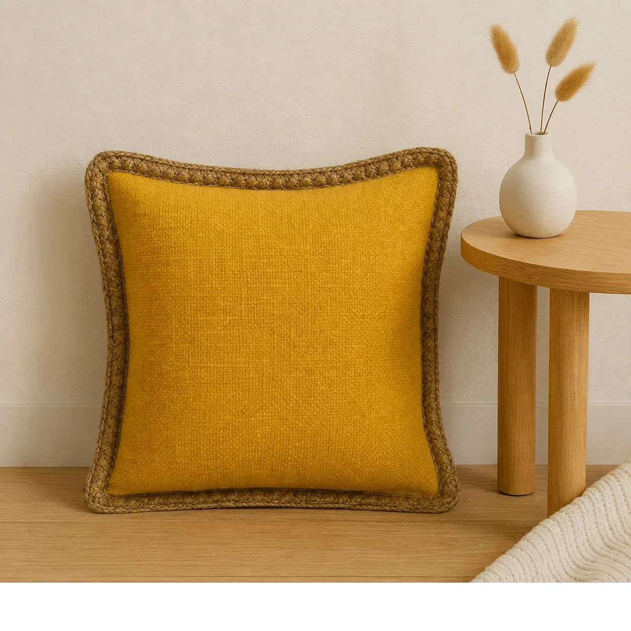 Mustard Elegance Jute Lace