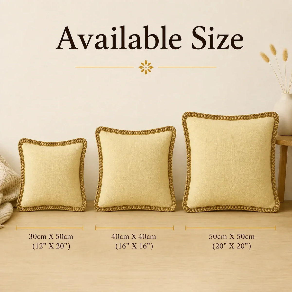 Lemon Delight Jute Lace - Premium Cushion Cover