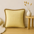 Lemon Delight Jute Lace - Premium Cushion Cover