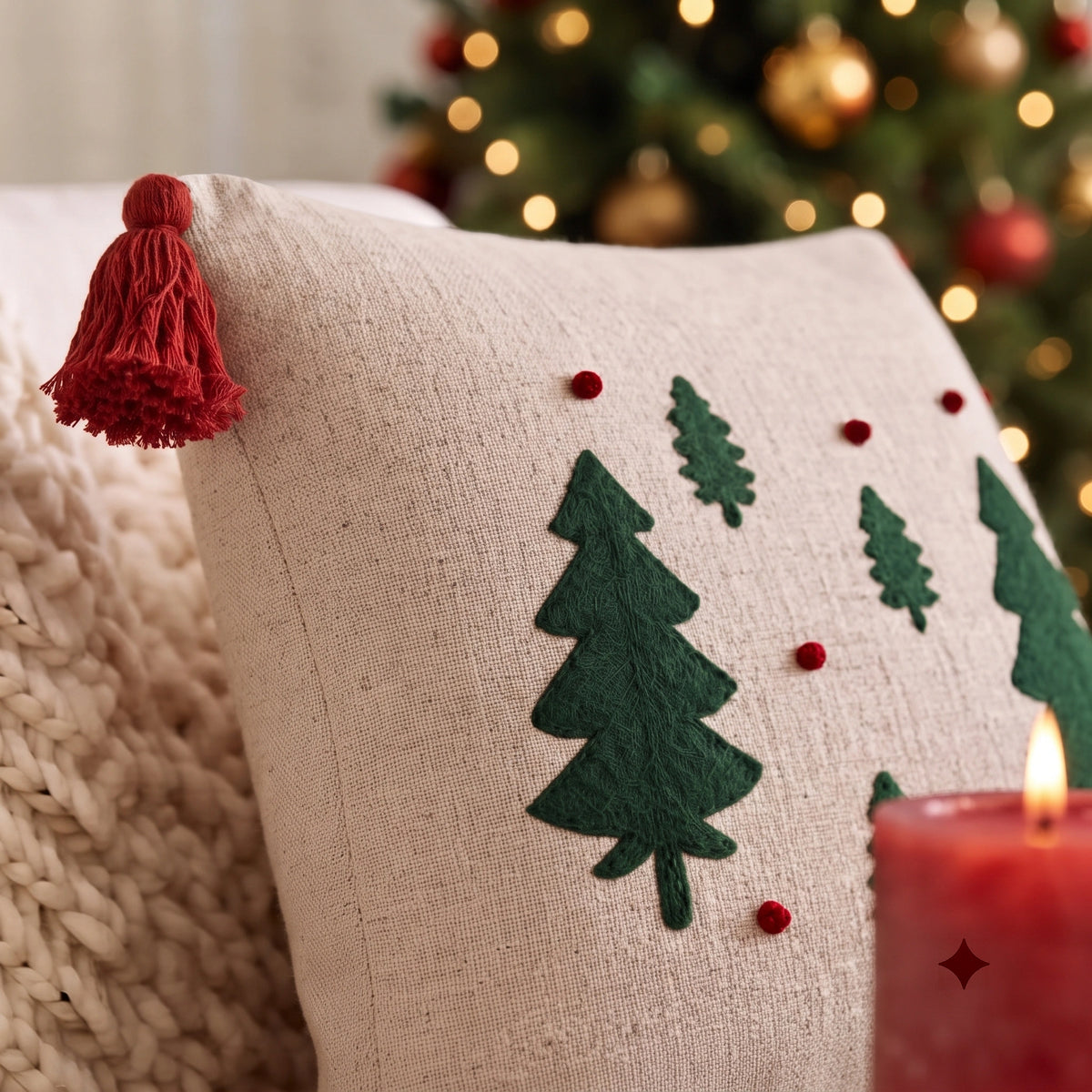 Jolly Pines Cushion Cover