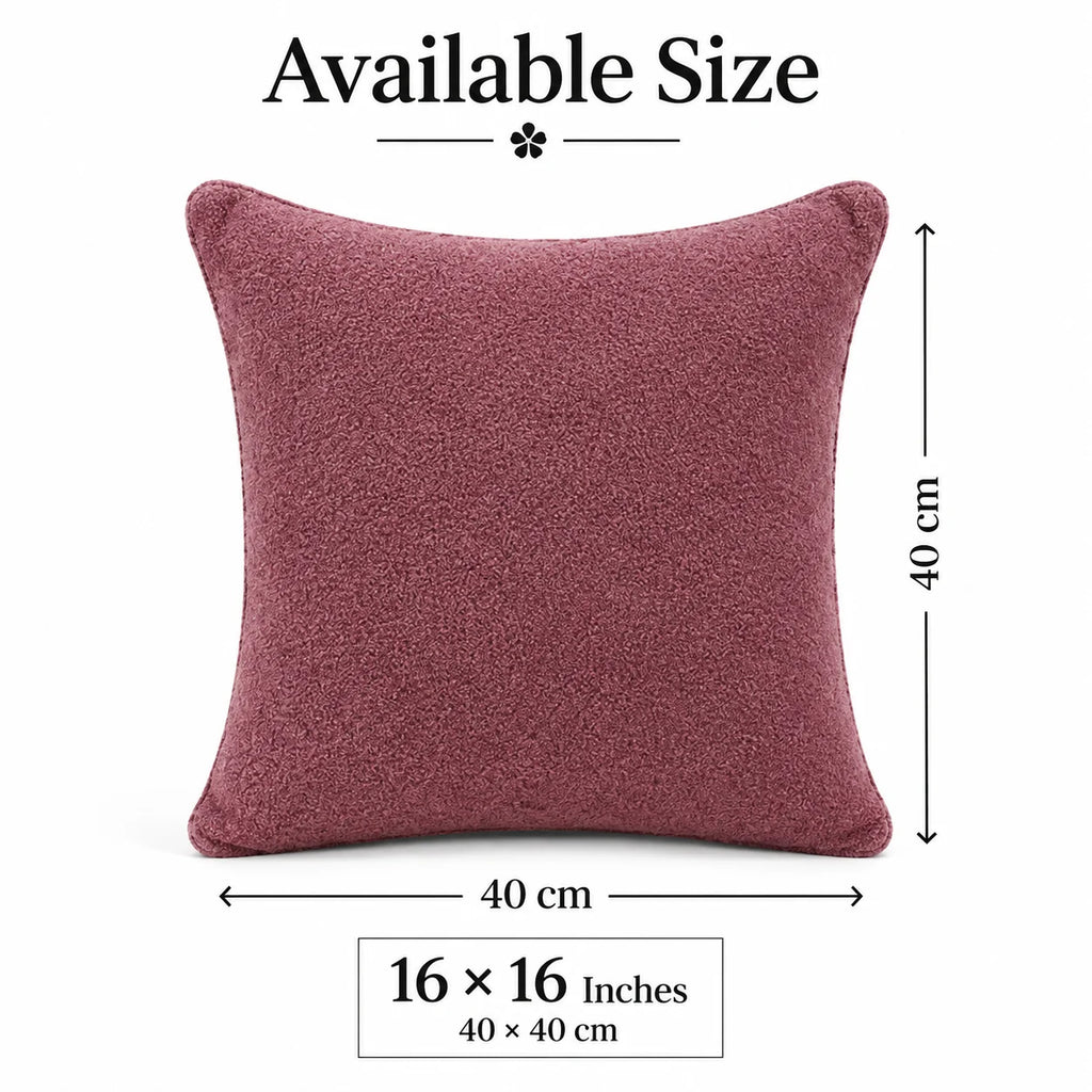 Luxe Boucle Dusty Rose Cushion Cover
