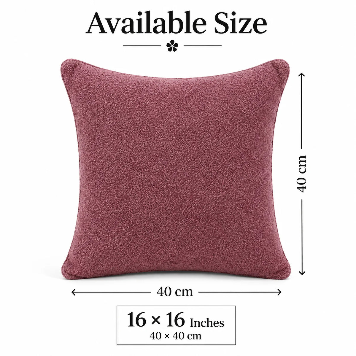 Luxe Boucle Dusty Rose Cushion Cover