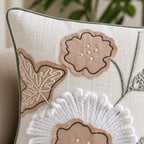 Flower Patch Embroidered Cushion Cover