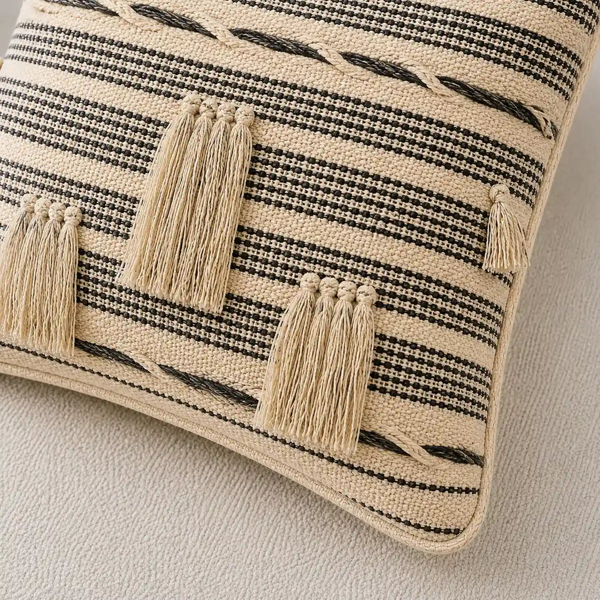 Fringed Boho - Premium Cushion Cover