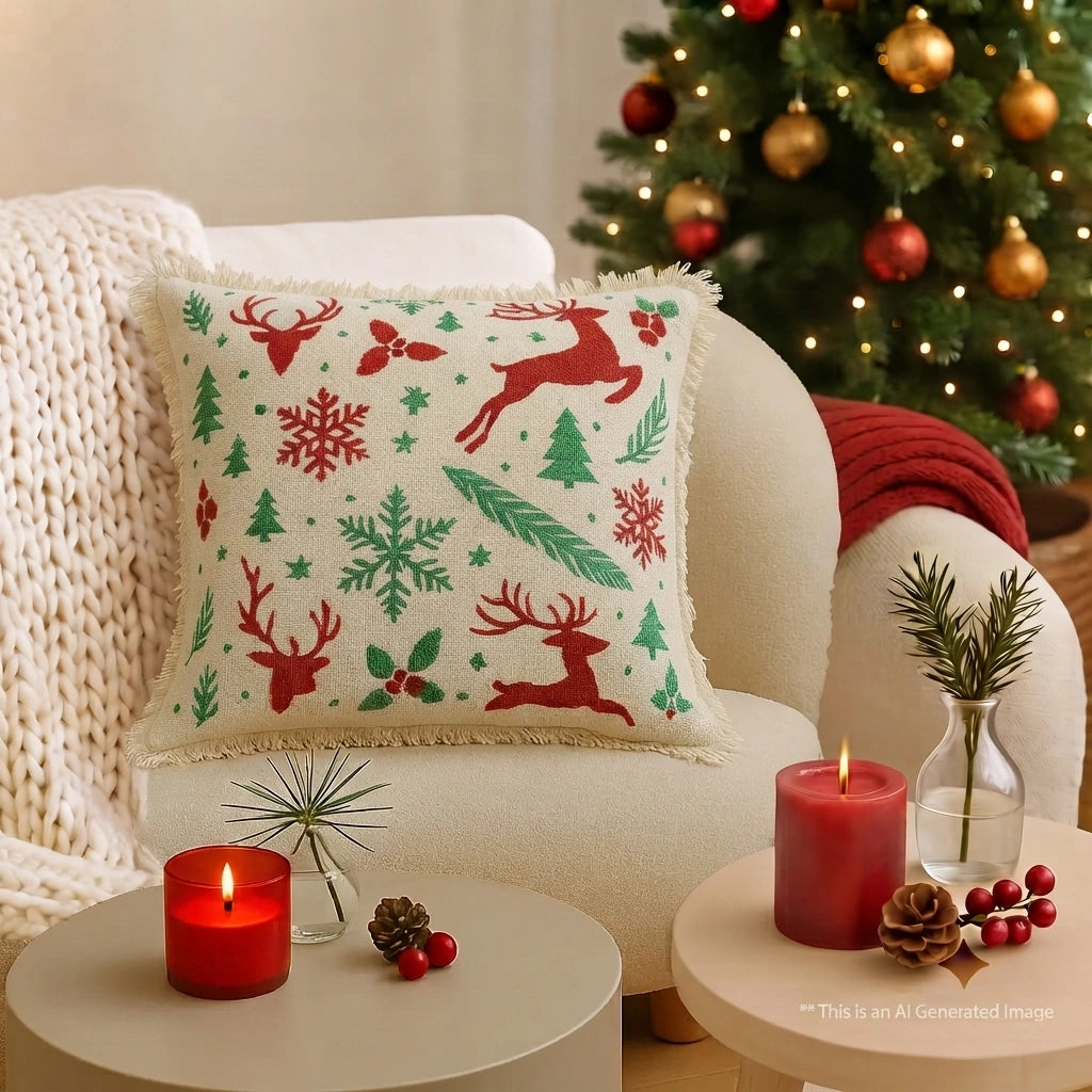 Merry Noel Printed Cushion Cover