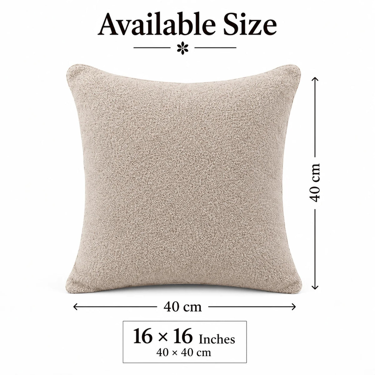 Luxe Boucle Oat Beige Cushion Cover