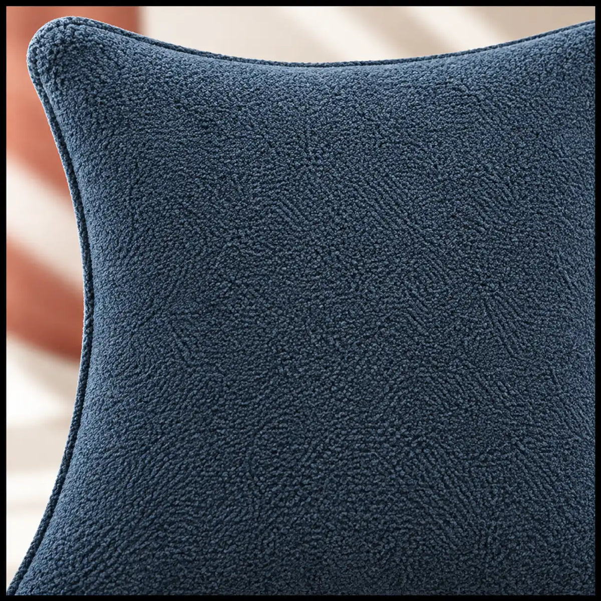 Luxe Boucle Midnight Blue Cushion Cover