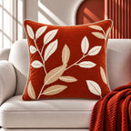Rust & Rye Embroidered Cushion Cover