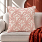 Blush Vine Embroidered Cushion Cover