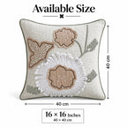Flower Patch Embroidered Cushion Cover